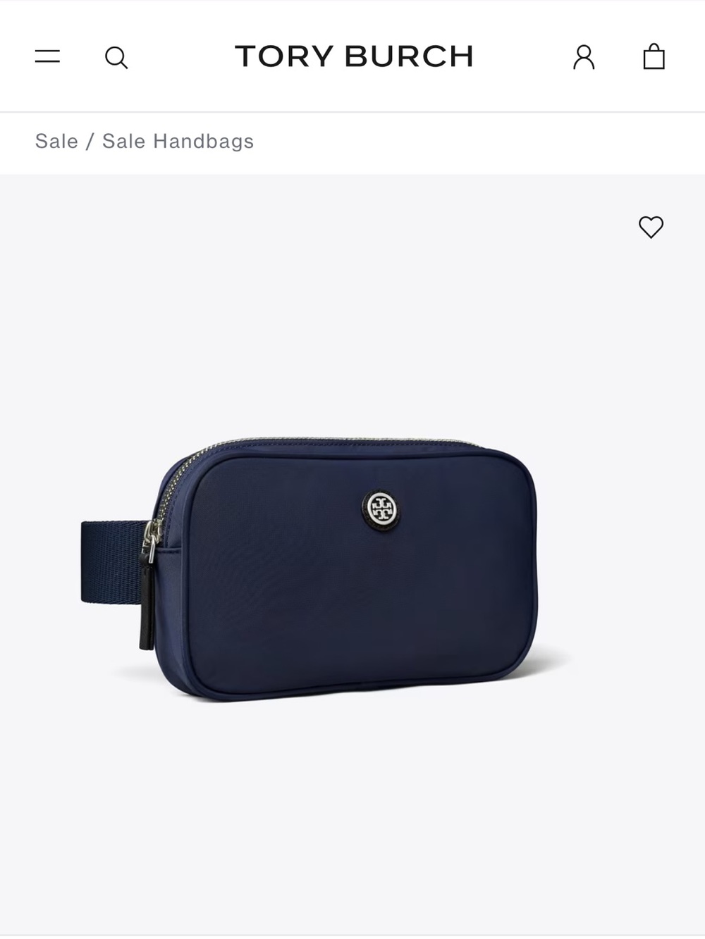 Tory Burch Virginia Midnight Blue Nylon Belt Bag with Logo - Picture 6 of 6